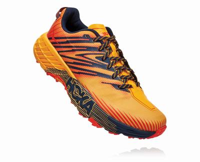 Hoka One One Men's Speedgoat 4 Trail Running Shoes Gold/Black (HO6530) Australia